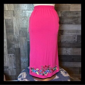 NWT! Bechamel pink maxi skirt medium floral tropical island girl Barbiecore